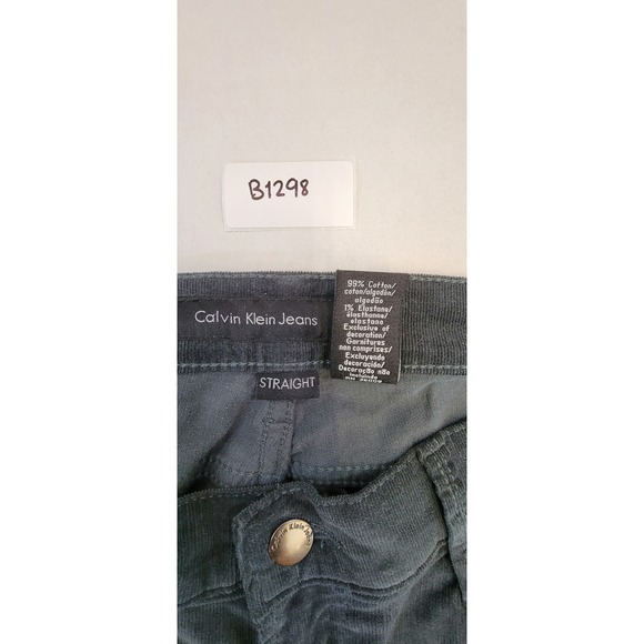 Calvin Klein Jeans Womens Gray Corduroy Straight Leg Pants Size 10 - Picture 4 of 5
